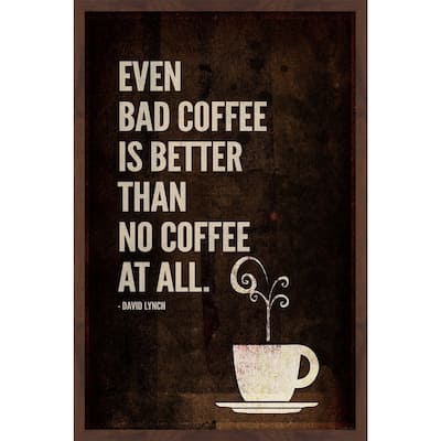 'Bad Coffee' Framed Painting Print