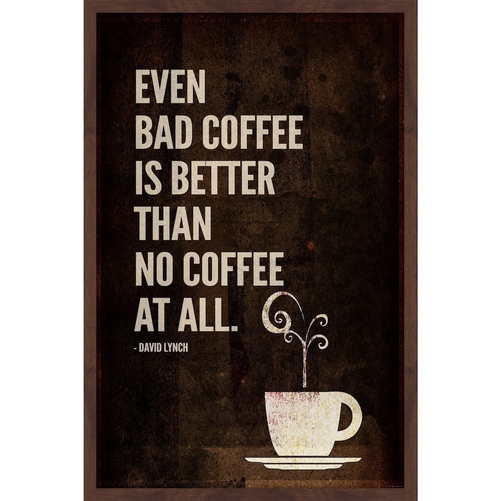 'Bad Coffee' Framed Painting Print