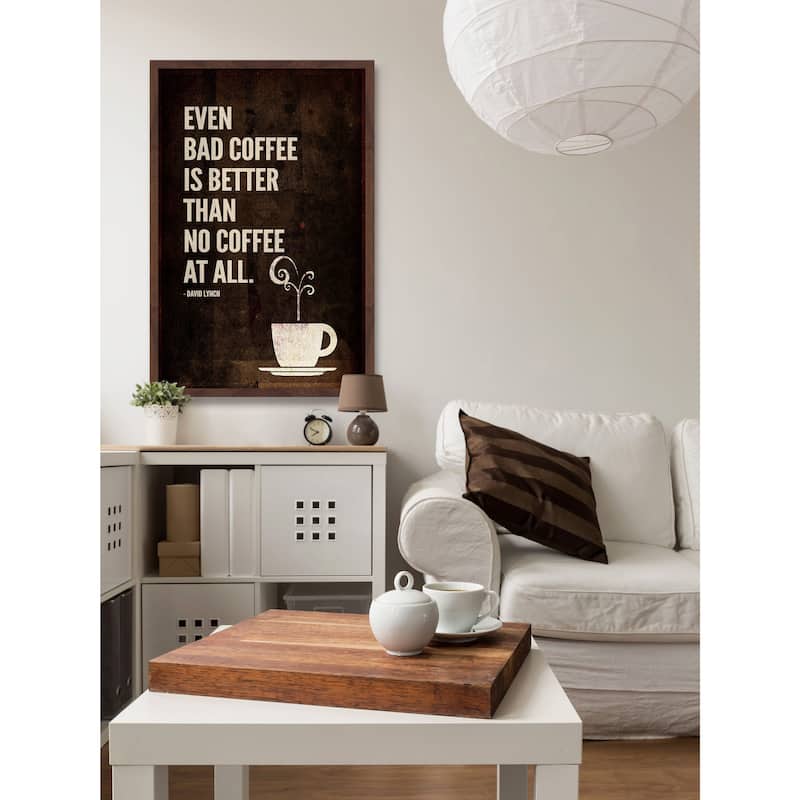 'Bad Coffee' Framed Painting Print