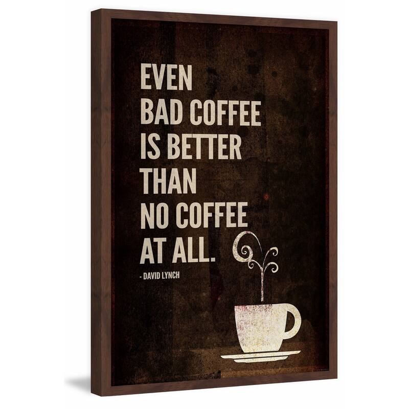 'Bad Coffee' Framed Painting Print