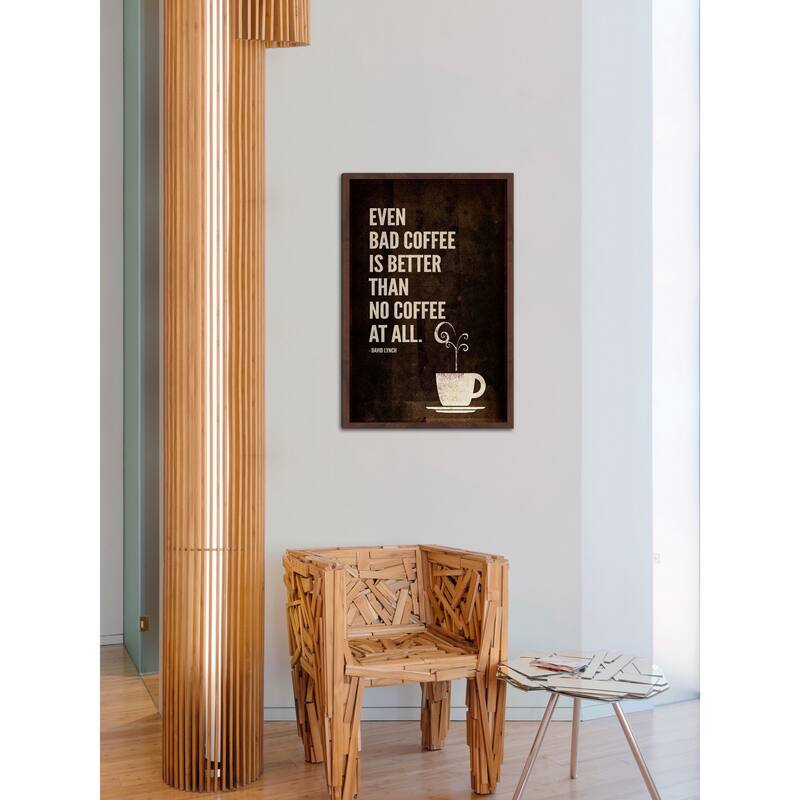 'Bad Coffee' Framed Painting Print