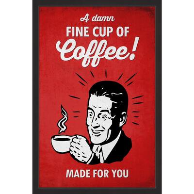 'Damn Fine Coffee' Framed Painting Print