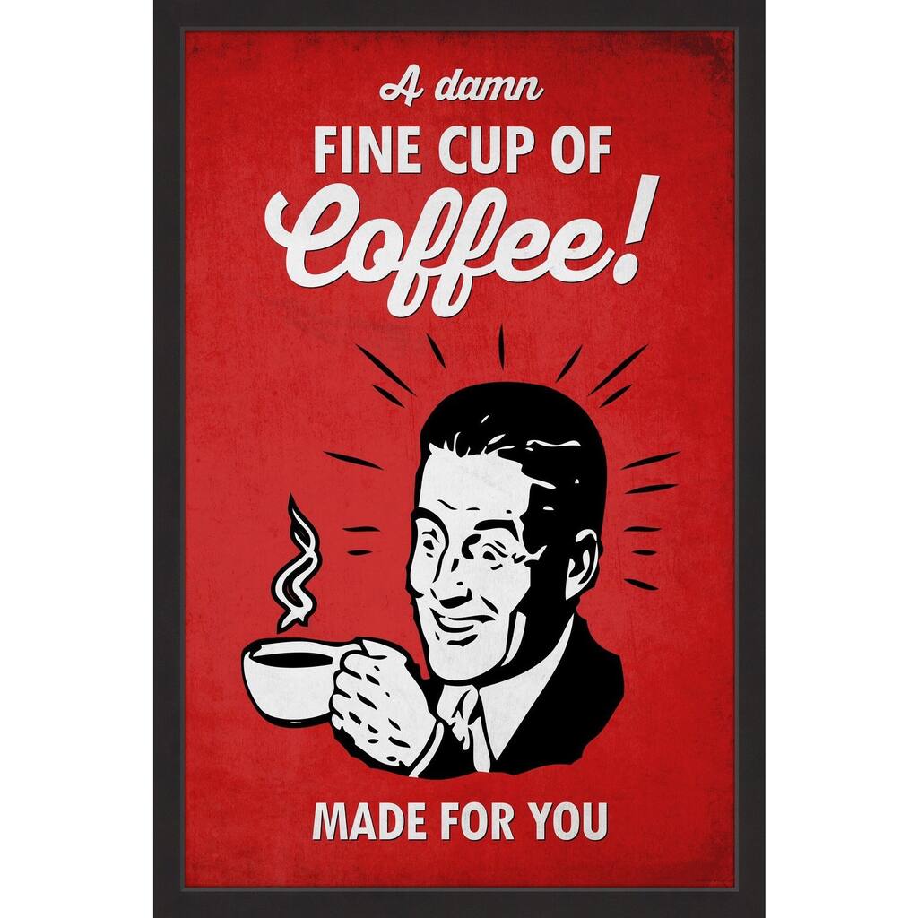 'Damn Fine Coffee' Framed Painting Print
