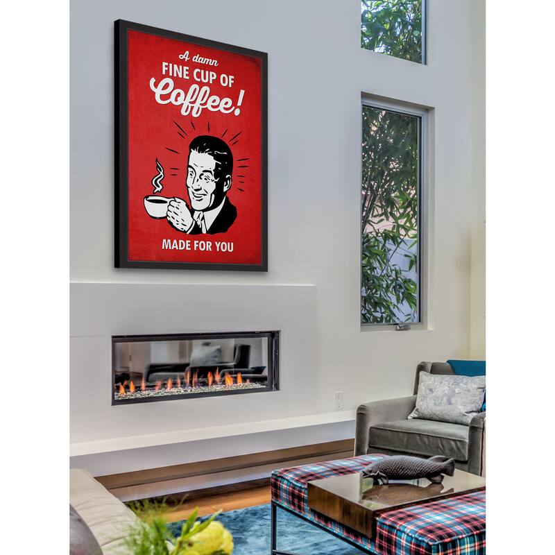 'Damn Fine Coffee' Framed Painting Print