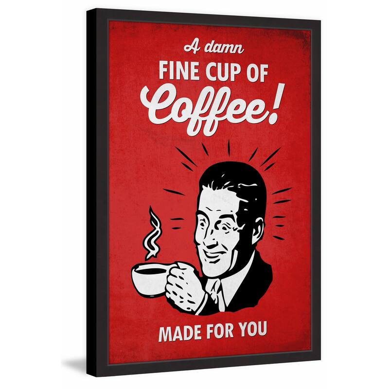 'Damn Fine Coffee' Framed Painting Print