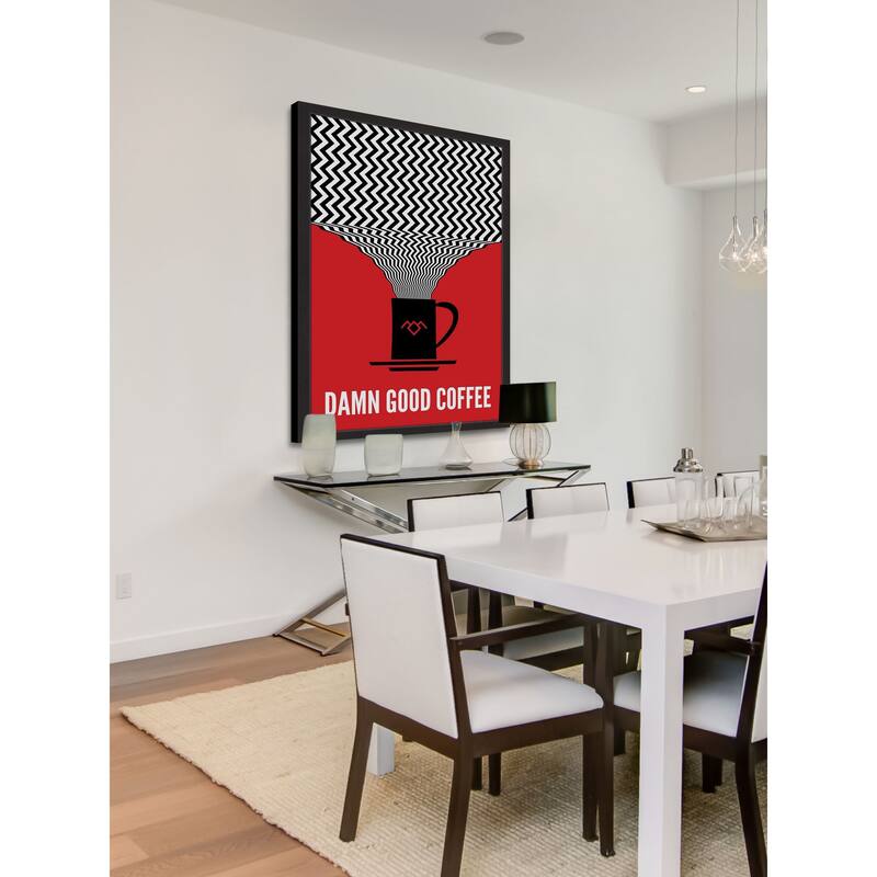 'Damn Good Coffee' Framed Painting Print