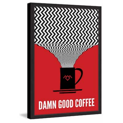 'Damn Good Coffee' Framed Painting Print