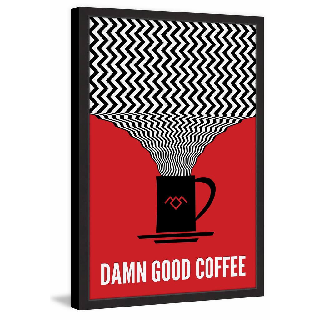 'Damn Good Coffee' Framed Painting Print