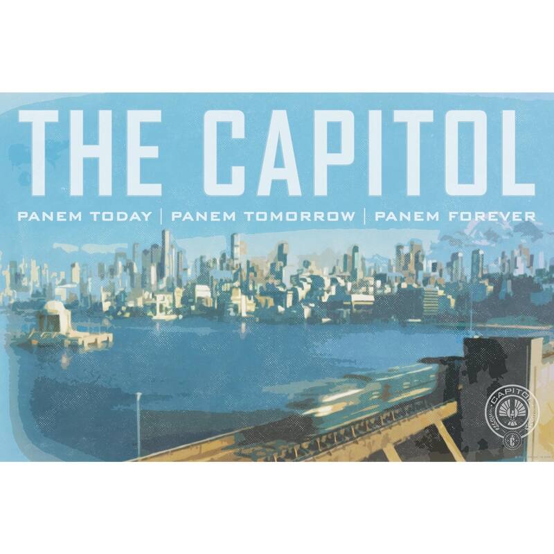 'Hunger Games Travel Poster' Painting Print on Wrapped Canvas - Multi-Color