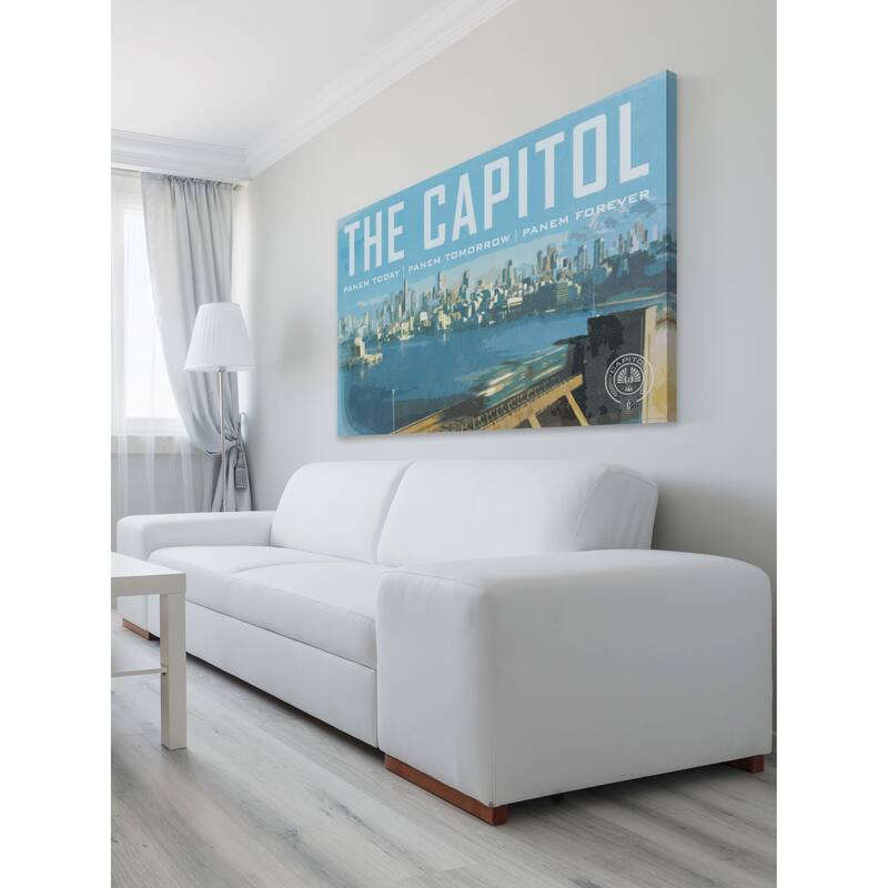 'Hunger Games Travel Poster' Painting Print on Wrapped Canvas - Multi-Color