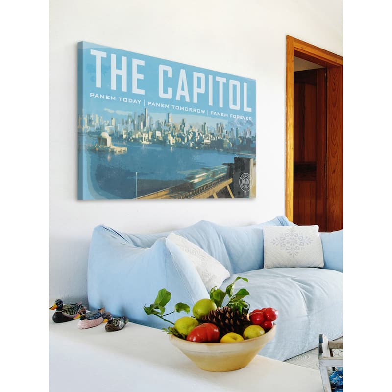 'Hunger Games Travel Poster' Painting Print on Wrapped Canvas - Multi-Color