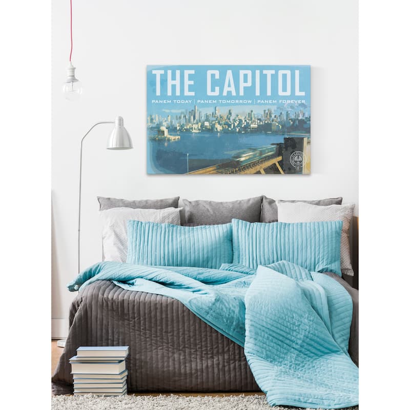 'Hunger Games Travel Poster' Painting Print on Wrapped Canvas - Multi-Color