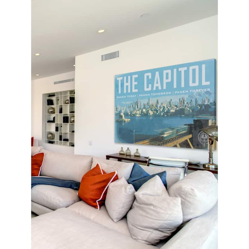 'Hunger Games Travel Poster' Painting Print on Wrapped Canvas - Multi-Color