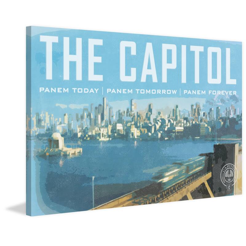 'Hunger Games Travel Poster' Painting Print on Wrapped Canvas - Multi-Color