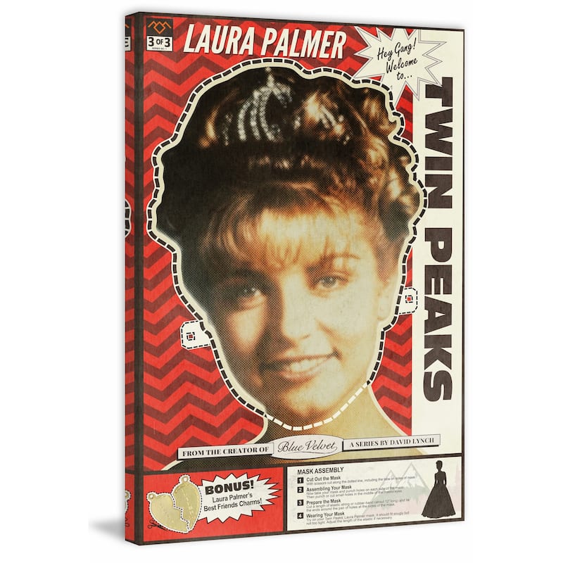 'Laura Palmer Mask' Painting Print on Wrapped Canvas - Multi-Color