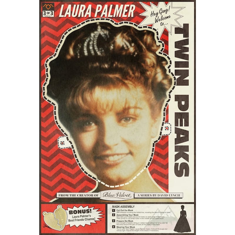 'Laura Palmer Mask' Painting Print on Wrapped Canvas - Multi-Color