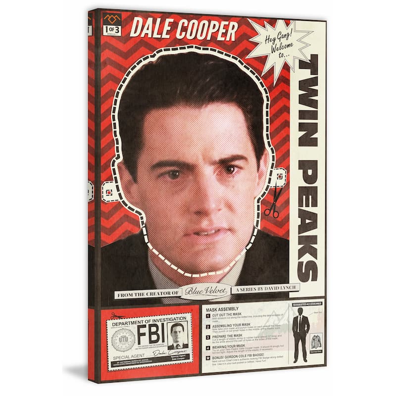 'Cooper Mask' Painting Print on Wrapped Canvas - Multi-Color