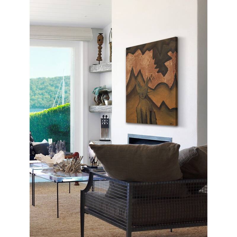 'Cat 2 of 2' Painting Print on Wrapped Canvas - Multi-Color