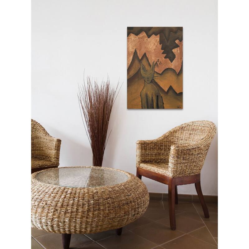 'Cat 2 of 2' Painting Print on Wrapped Canvas - Multi-Color