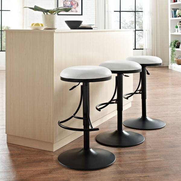 Shop White Metal Counter Height Bar Stool Free Shipping Today