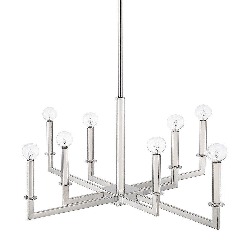 Capital Lighting City Collection 8-light Polished Nickel Chandelier - Chandeliers For Bedrooms by Overstock.com