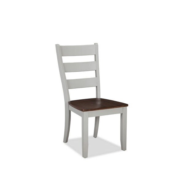 Small Spaces Cherry and Gray Ladderback Dining Chair (Set of 2