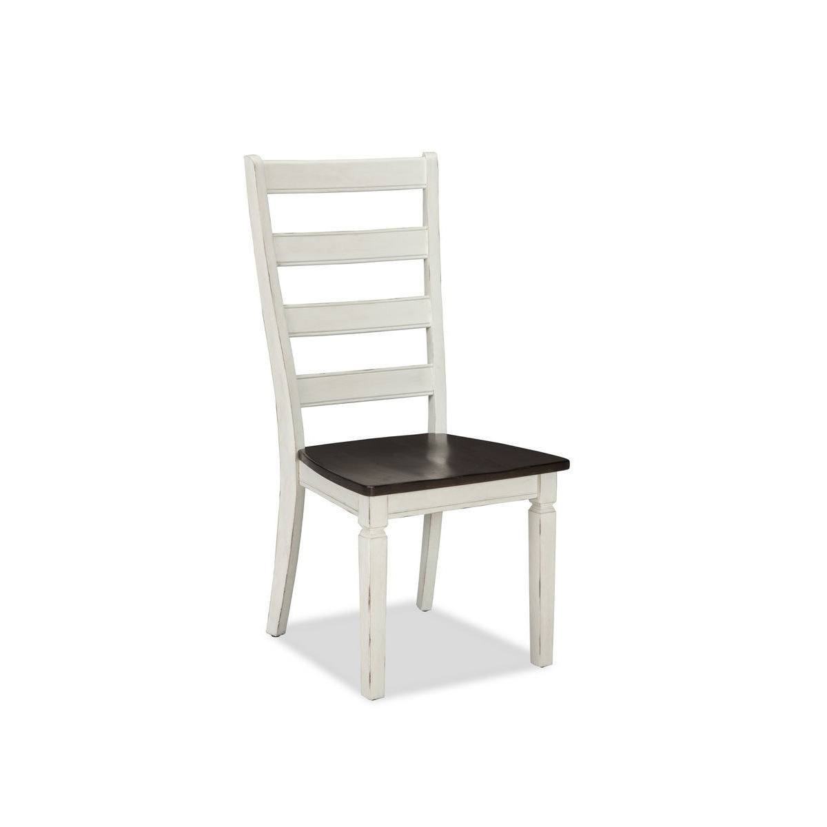 Glenwood Rubbed White And Charcoal Ladderback Dining Chair Charcoal Ladderback Dining Chair