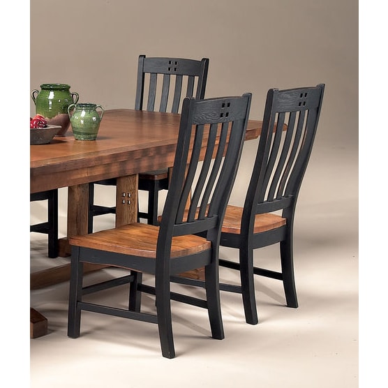 Rustic Mission Black And Curved Slat Back Dining Chair Rustic Mission Black And Curved Slat Back Dining Chair Pack Of 2