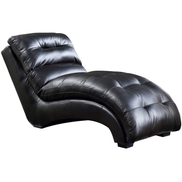black leather chaise lounge for sale