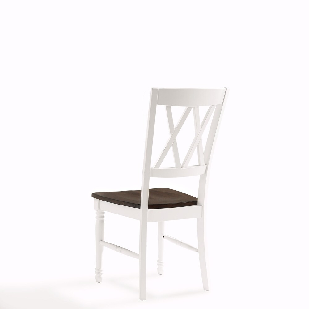 Crosley Shelby Cherry/Antique White Wood Dining Chair (Set of 2