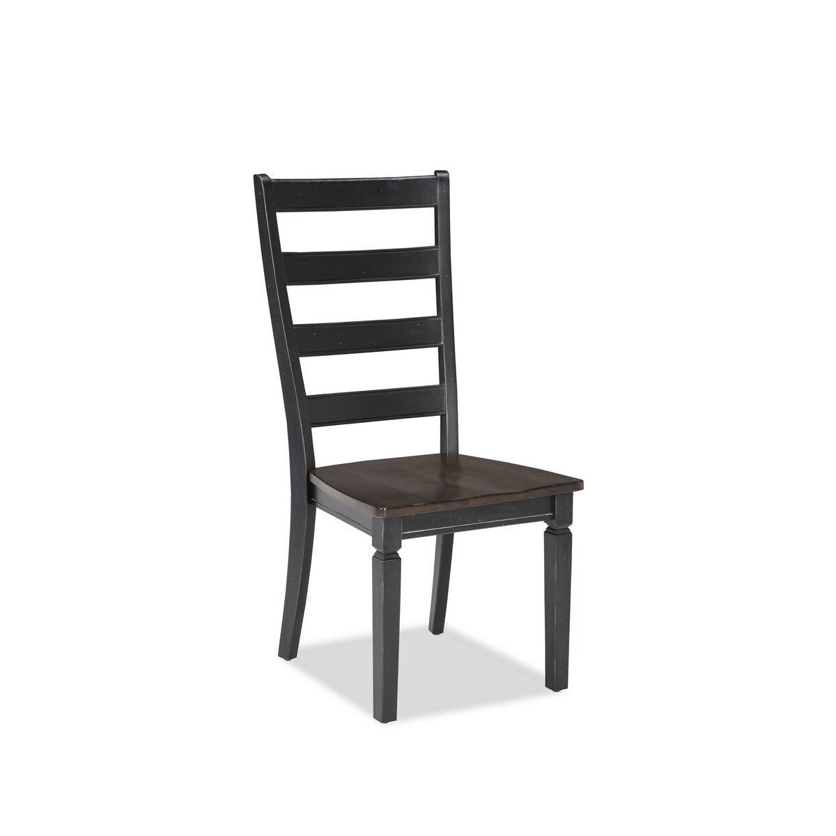 Glenwood Rubbed Black And Charcoal Ladderback Dining Chair Charcoal Ladderback Dining Chair