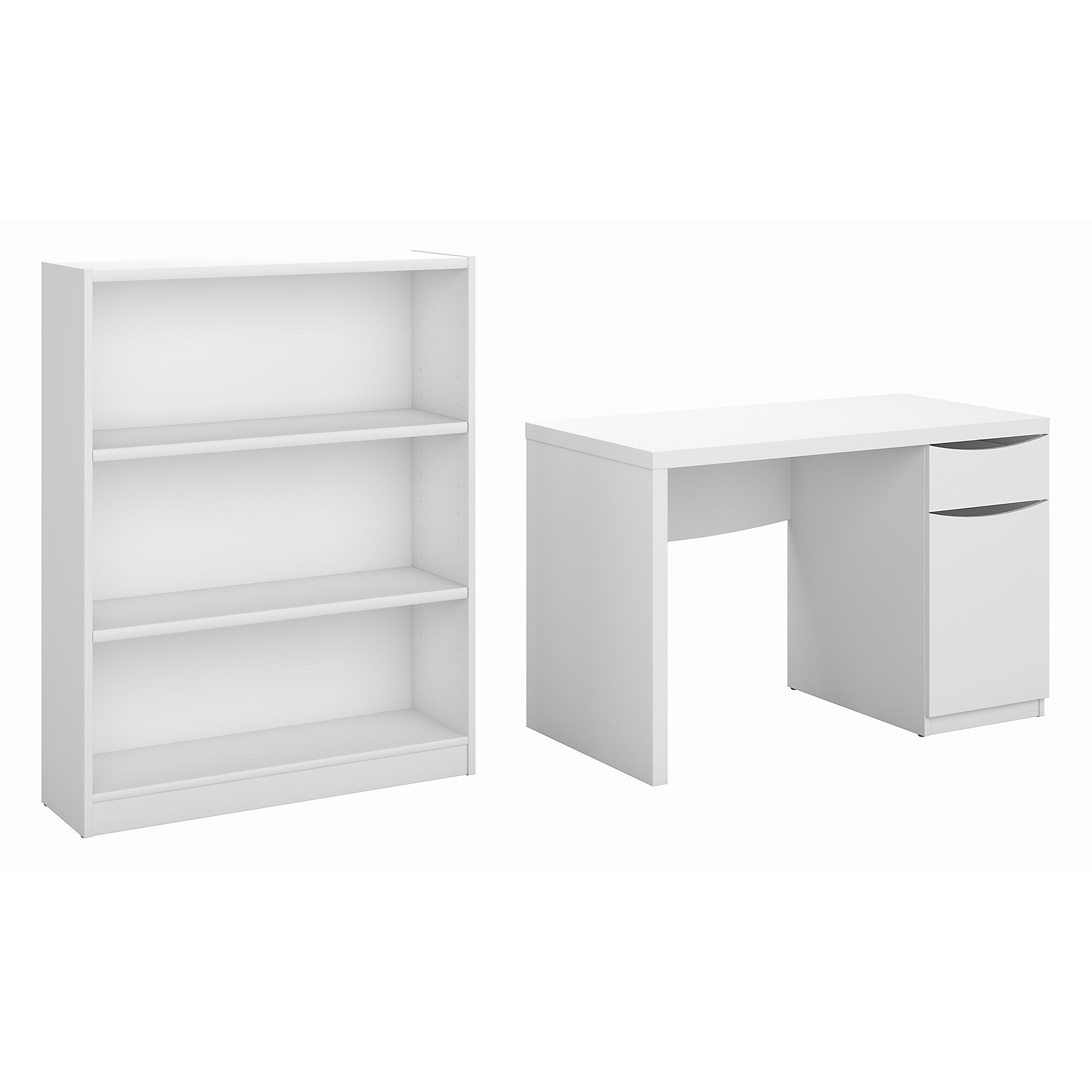 Bush Furniture Montrese Computer Desk And Bookcase Set In Bush Furniture Montrese Computer Desk
