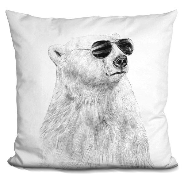 Balazs Solti 'Skull n roses' Throw Pillow