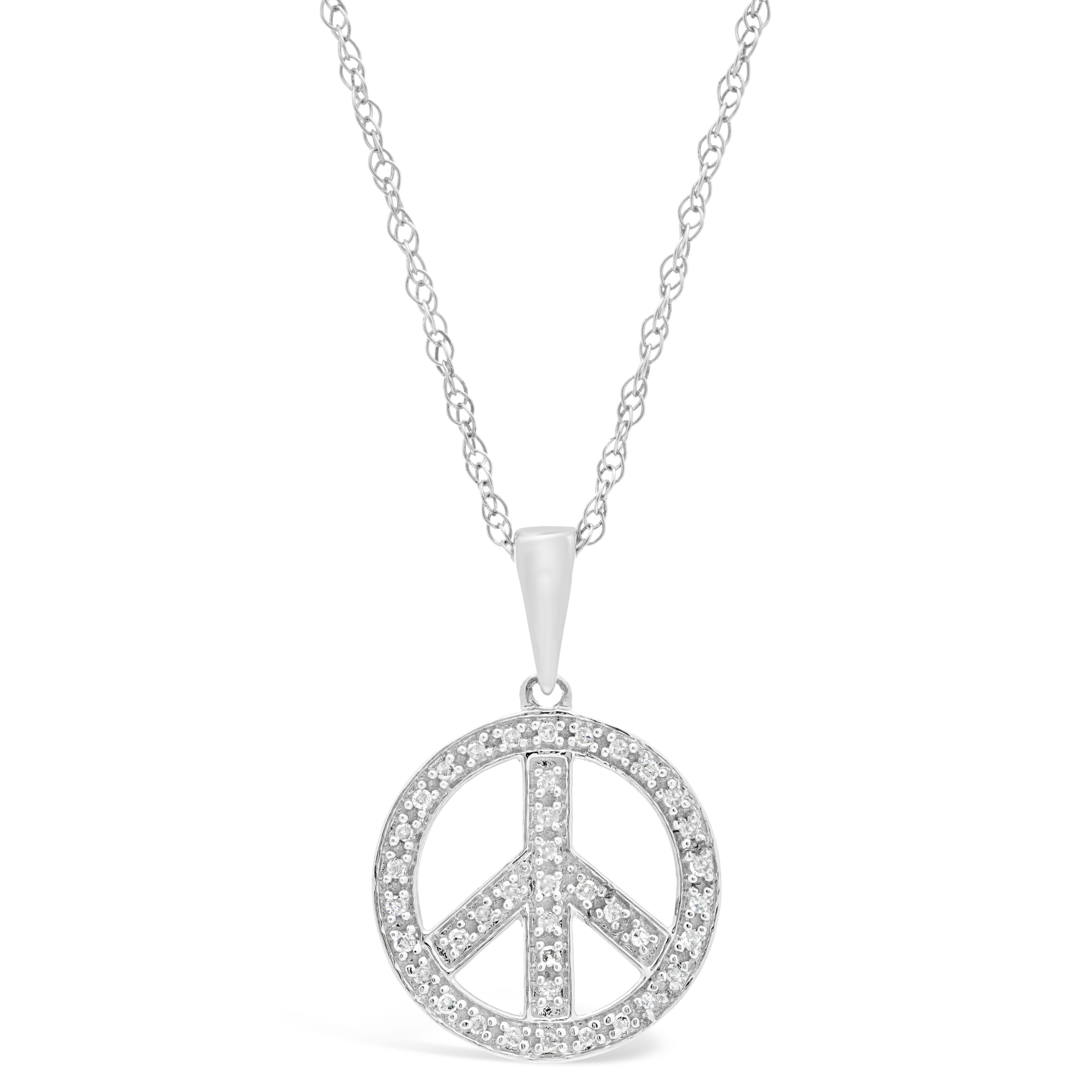 diamond peace sign bracelet