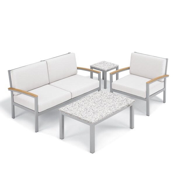 Shop Oxford Garden Travira 4-Piece Seat & Lite-Core ... Shop Oxford Garden Travira 4-Piece Seat & Lite-Core ... on Safavieh Outdoor Living Granton 5 Pc Living Set id=18297