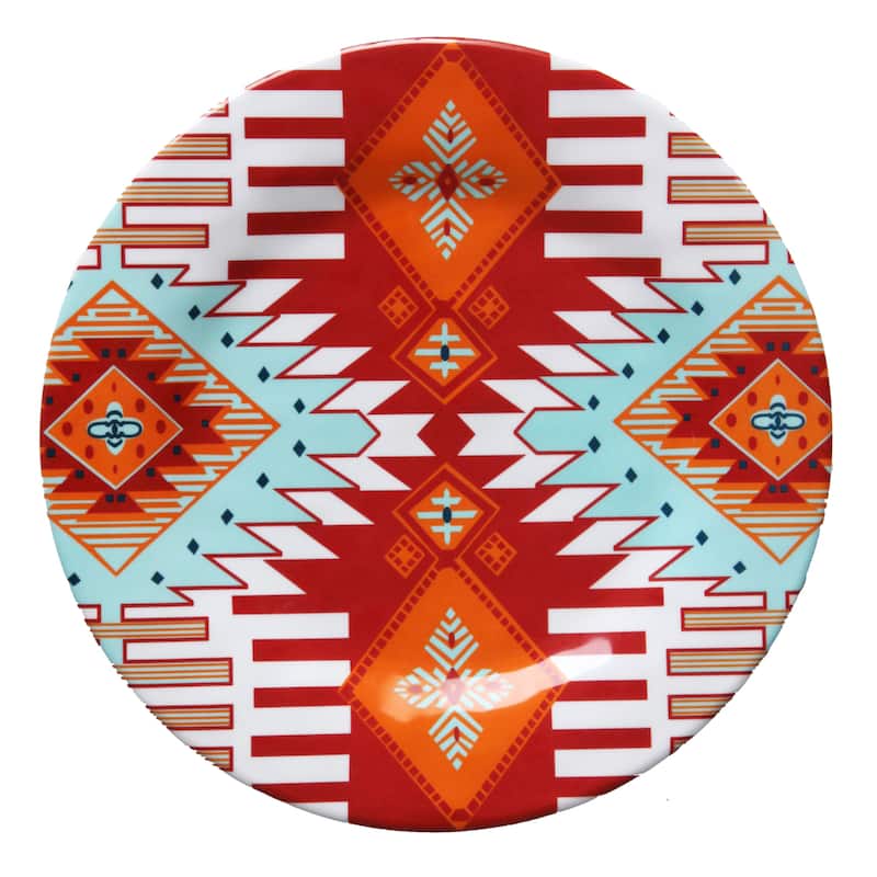 HiEnd Accents Southwest Melamine 10.5-inch Dinner Plate (Set of 4)