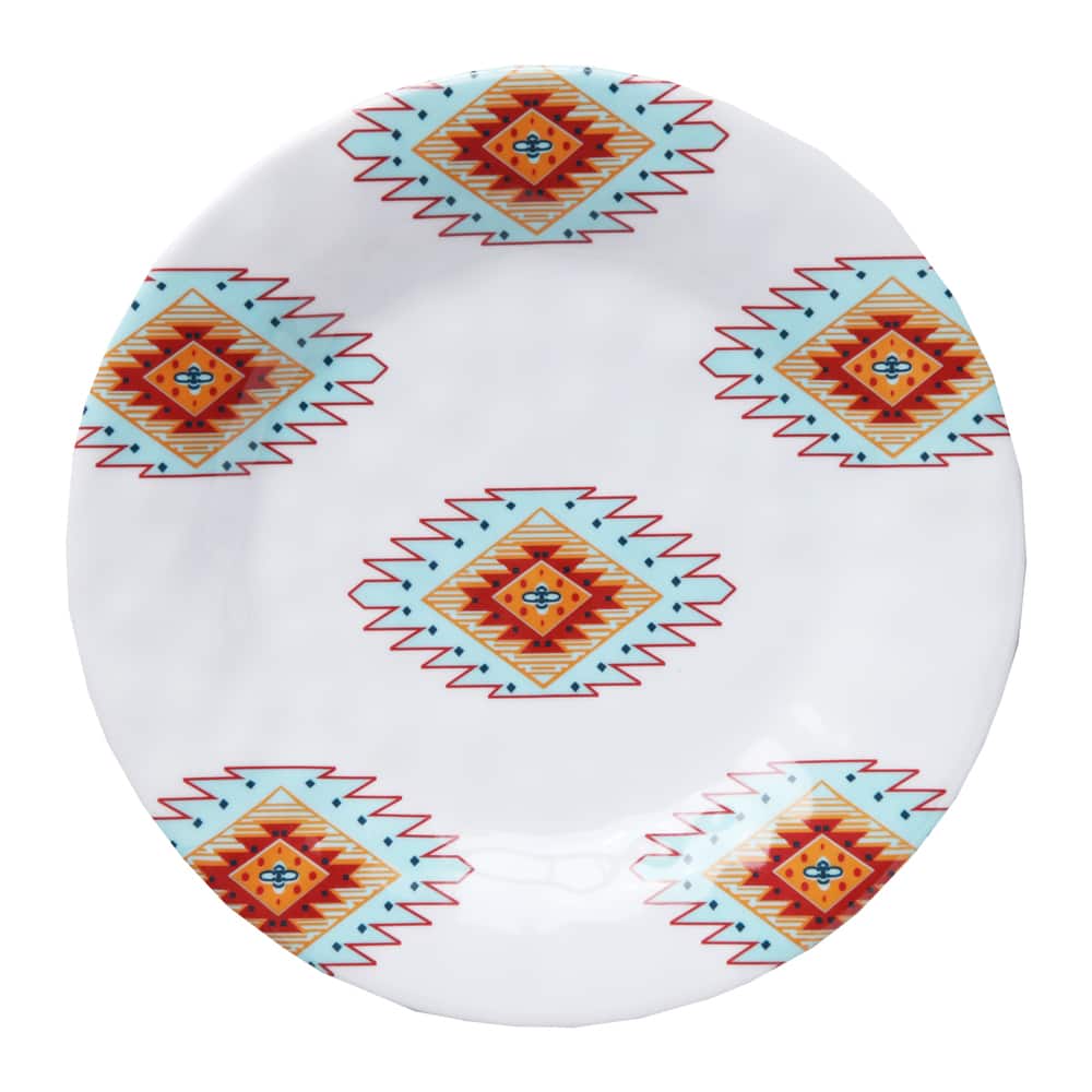 HiEnd Accents Southwest Melamine Salad Plate 4-Piece S 8.5