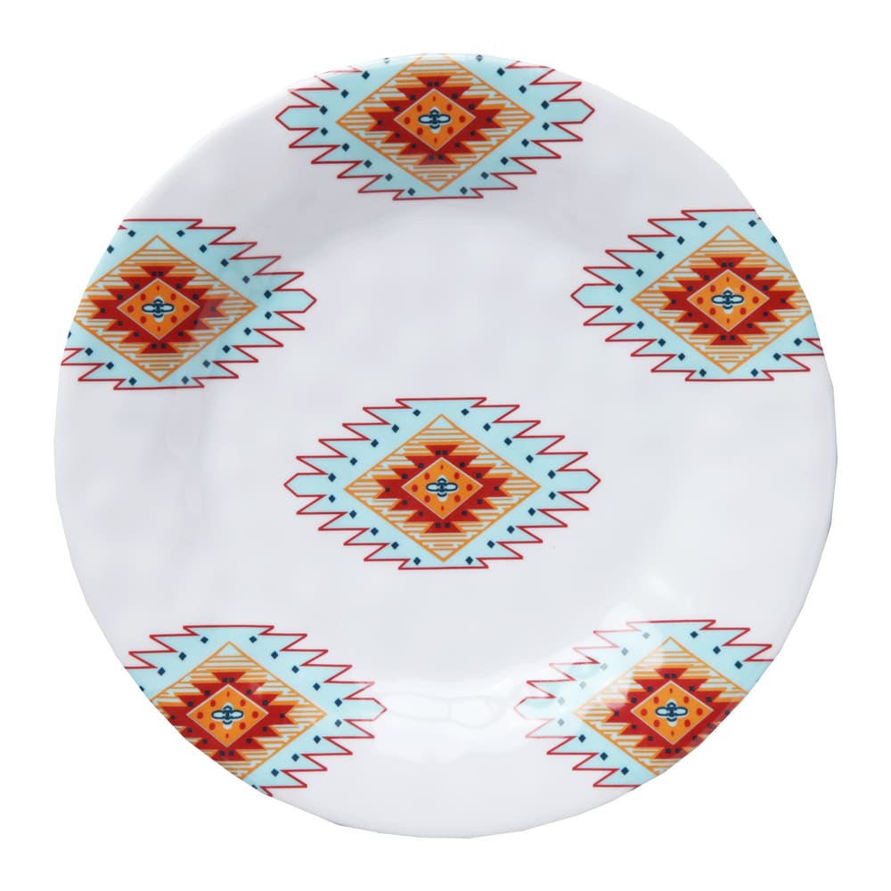 HiEnd Accents Southwest Melamine Salad Plate 4-Piece S 8.5