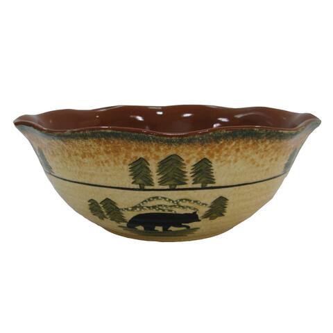 Paseo Road by HiEnd Accents Rustic Bear Ceramic Serving Bowl, 1PC