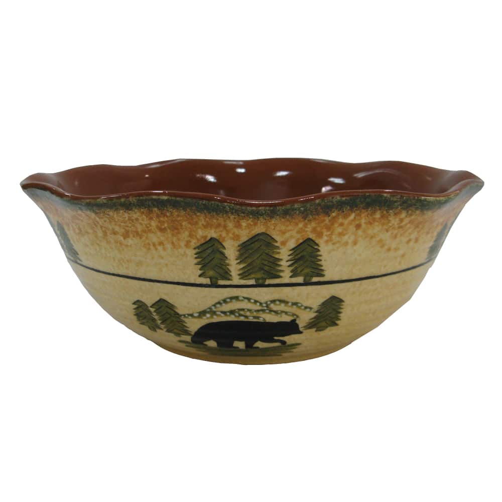 Paseo Road by HiEnd Accents Rustic Bear Ceramic Serving Bowl, 1PC