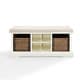 preview thumbnail 10 of 8, Brennan White Wood Entryway Storage Bench