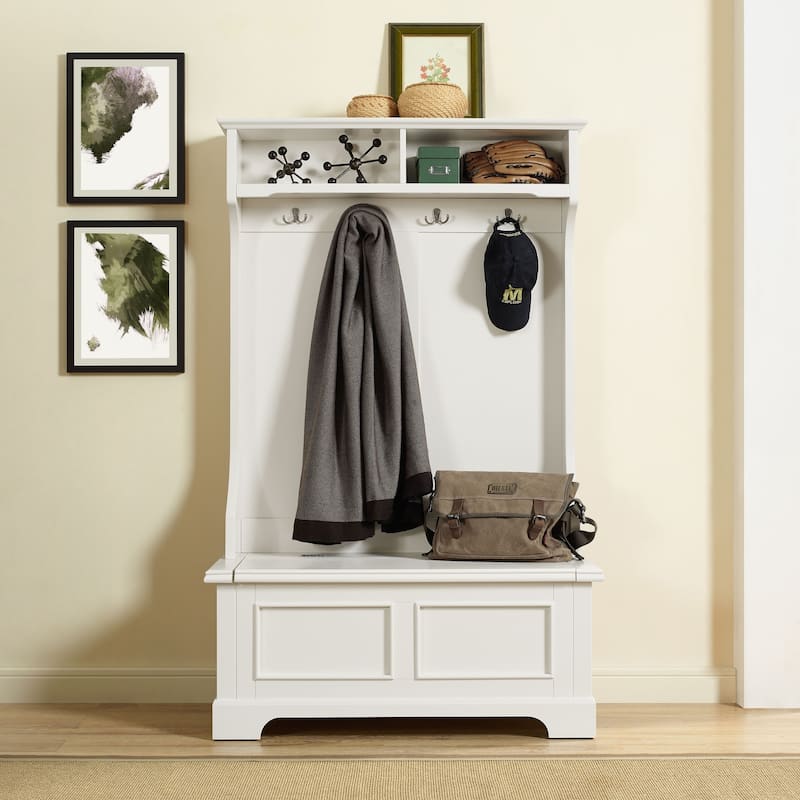 Campbell Classic White Wooden Hall Tree