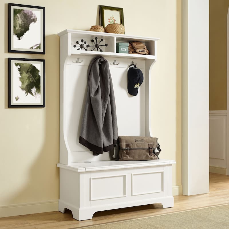 Campbell Classic White Wooden Hall Tree