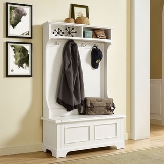 Campbell Classic White Wooden Hall Tree - Bed Bath & Beyond - 15974752