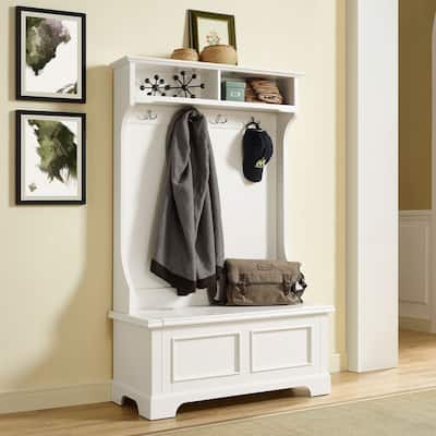Campbell Classic White Wooden Hall Tree