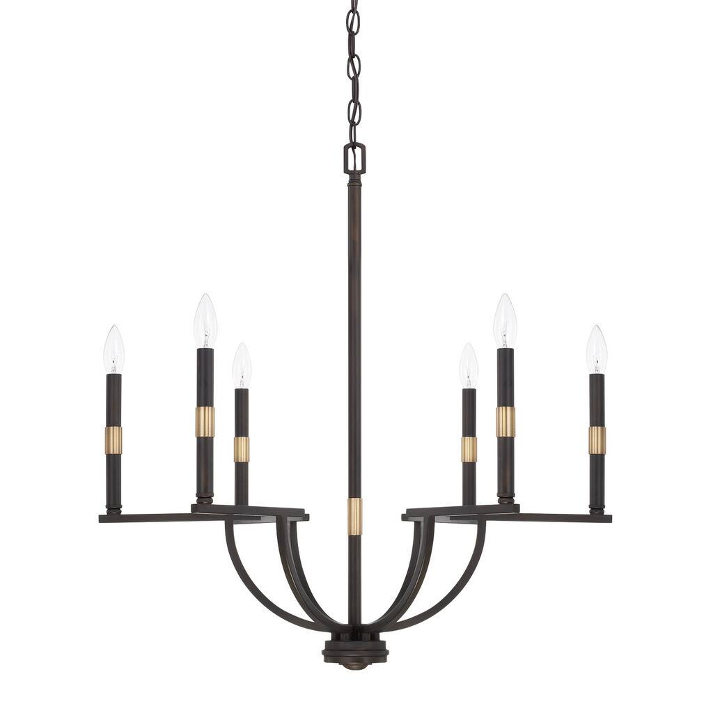 Capital Lighting Cole Collection 6-light Aged Brass/Old Bronze Chandelier - Chandeliers For Bedrooms by Overstock.com