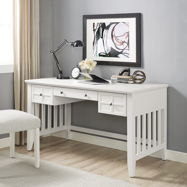 Shop Adler Computer Desk In White Finish Free Shipping Today