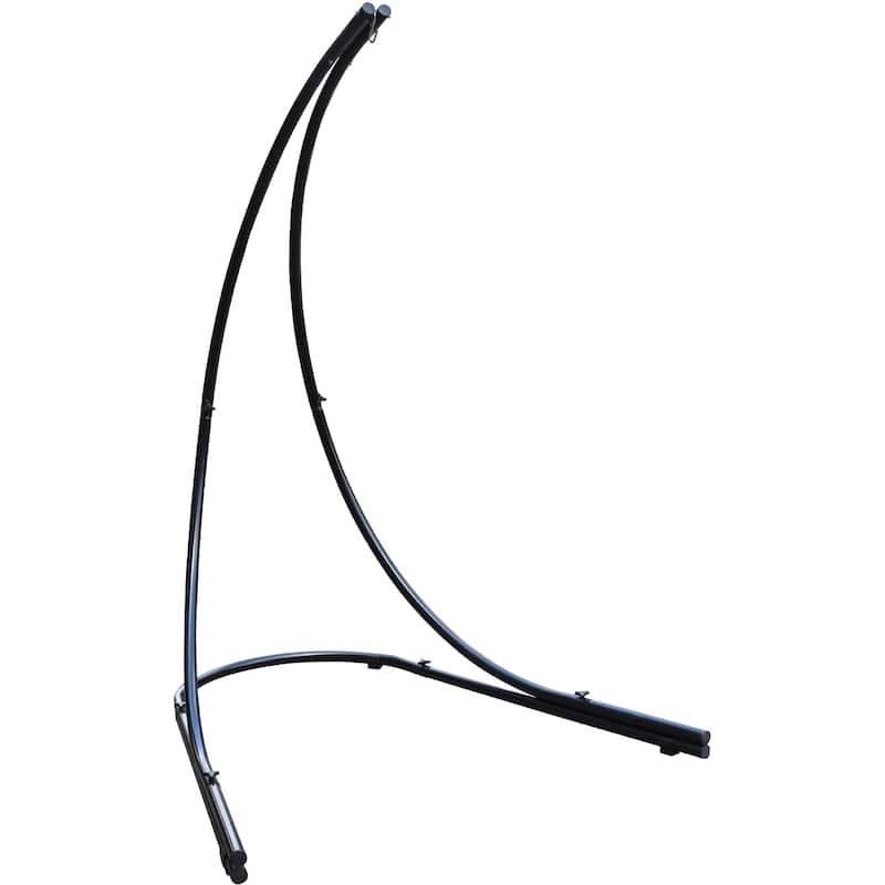 Sorbus? Arc Hammock Chair Stand Frame, 1 Person, 330 Pound Capacity, Perfect for Indoor/Outdoor Patio, Deck, Yard, Steel (Black)