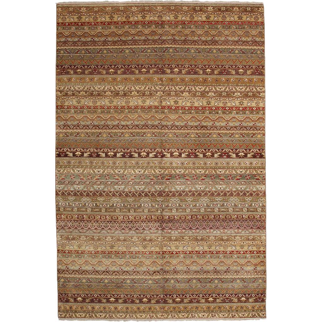 Overton Nineppur Hand Knotted Area Rug (6'1" X 9'2") - 6'1" x 9'2"/Surplus