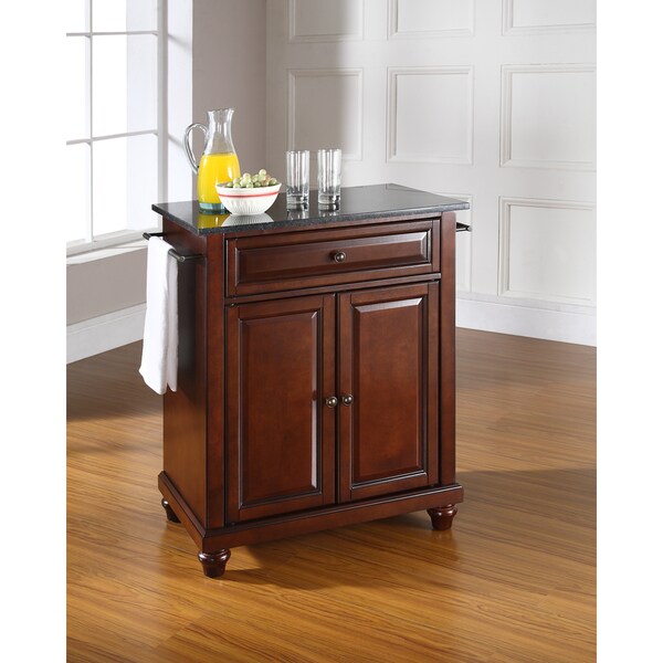 Shop Cambridge Solid Black Granite Top Portable Kitchen